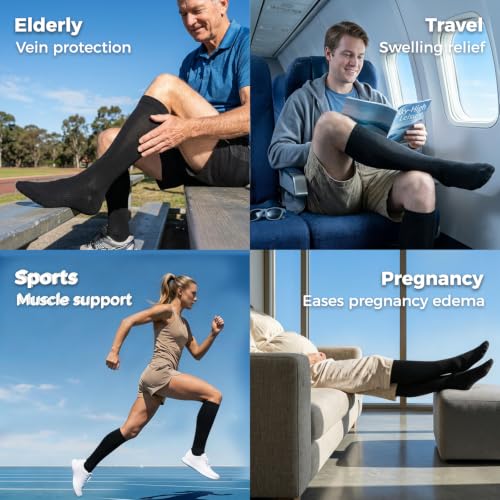 FITFEL medical support socks non-slip cuff