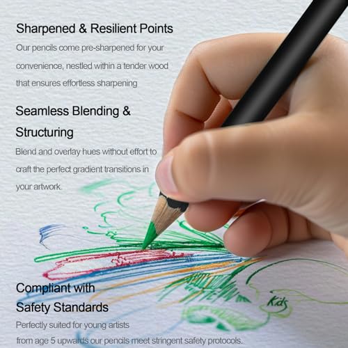 Multicolor adult coloring pencils close up