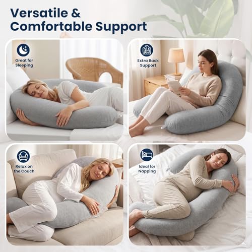TranquilRelax C pillow used for side sleeping support