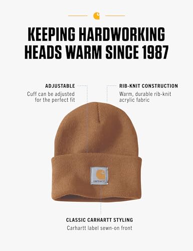 Carhartt A18 beanie folded cuff detail