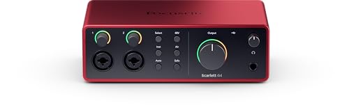 Focusrite Scarlett 4i4 front panel ports