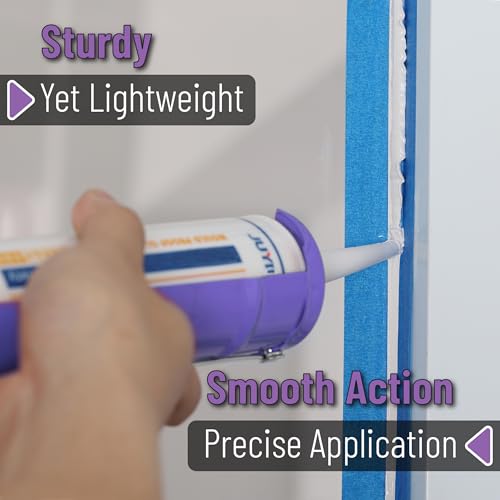 Lavender colored caulking gun nozzle and frame