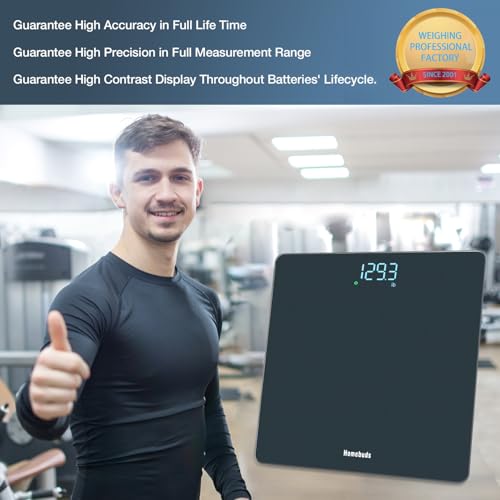 Digital LED display on HOMEBUDS bathroom scale