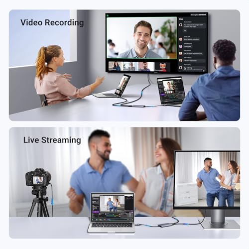 Capture card connected to a laptop