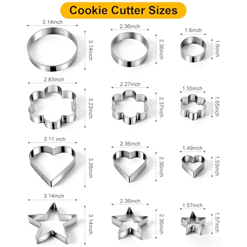 Round and flower shaped cookie cutters from Gratriched