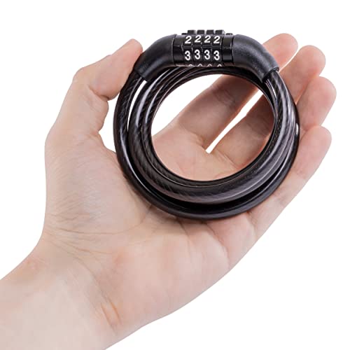 Cable lock used on a bicycle