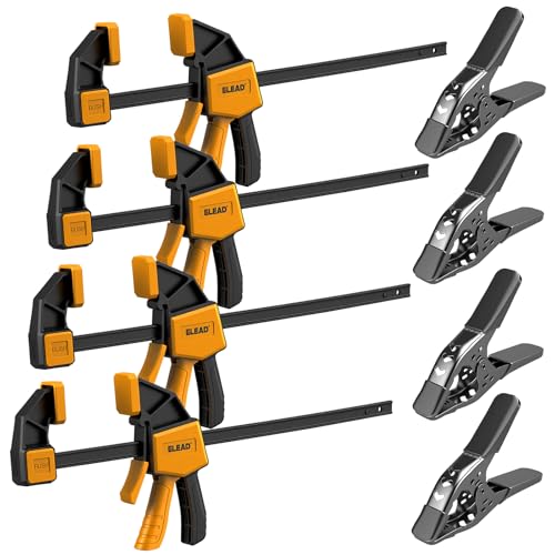 ELEAD 8-piece woodworking clamp set overview