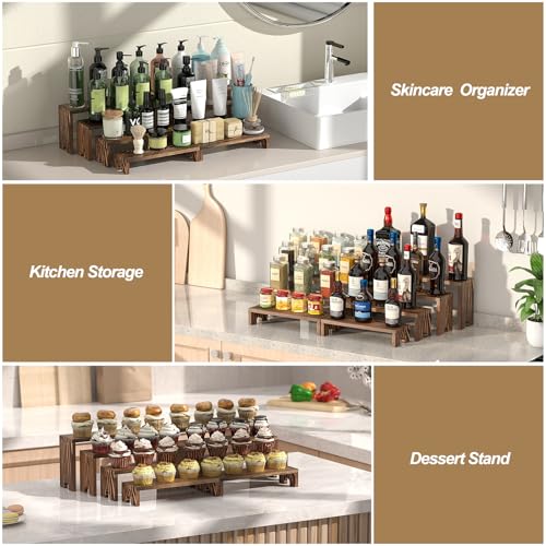 Vendor booth setup featuring Vecxoty wooden display stands