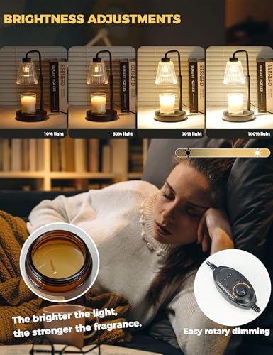 GODONLIF warmer lamp glass shade and metal base