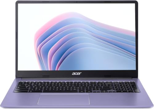 Acer 2026 15 inch FHD IPS Chromebook in Dale Purple closed view