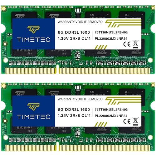 Timetec 16GB DDR3L laptop RAM kit package