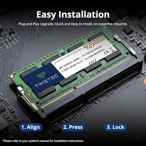 Memory module label displaying specs