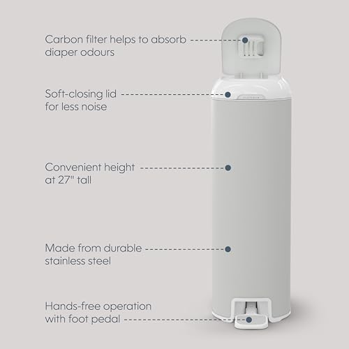 Diaper Genie Platinum Pail top view of disposal opening