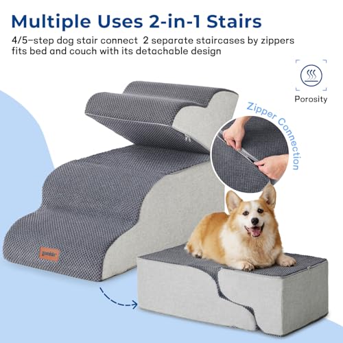 ZOMISIA pet stairs side profile ramp angle
