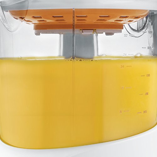 Compact white electric juicer lifestyle shot