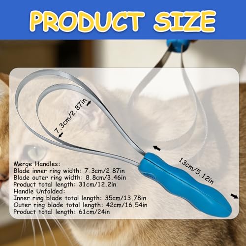 Double-sided serrated blade on Youven grooming tool