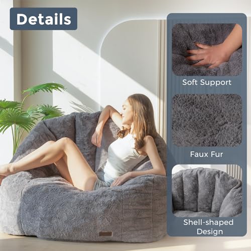 Adult relaxing on MAXYOYO bean bag