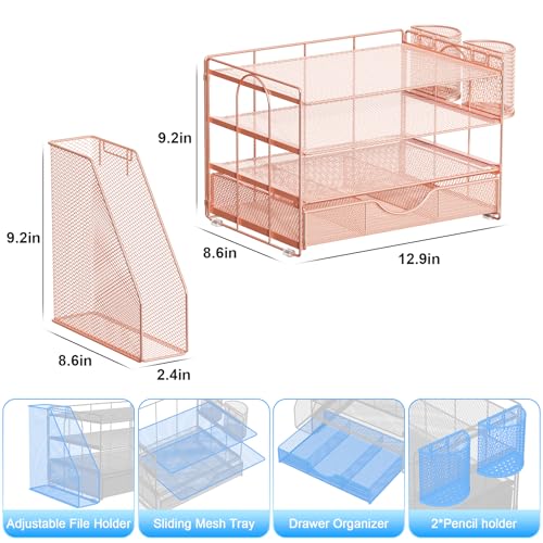 metal mesh file trays for office documents