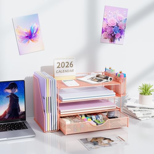 full set of gianotter rose gold office supplies