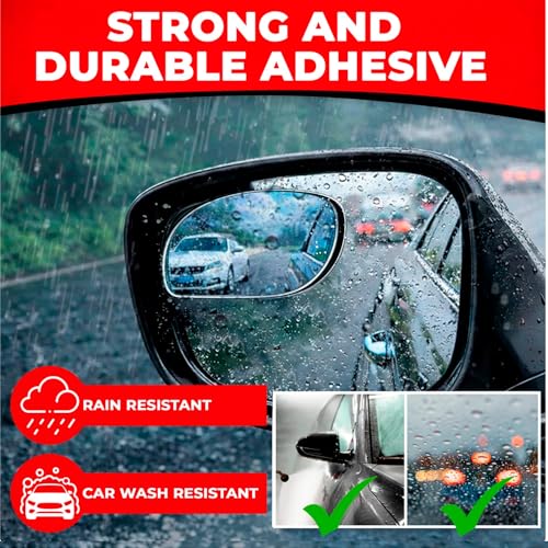 Utopicar mirror adhesive backing view