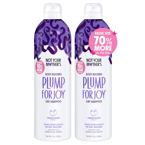 Front view of Plump for Joy dry shampoo cans