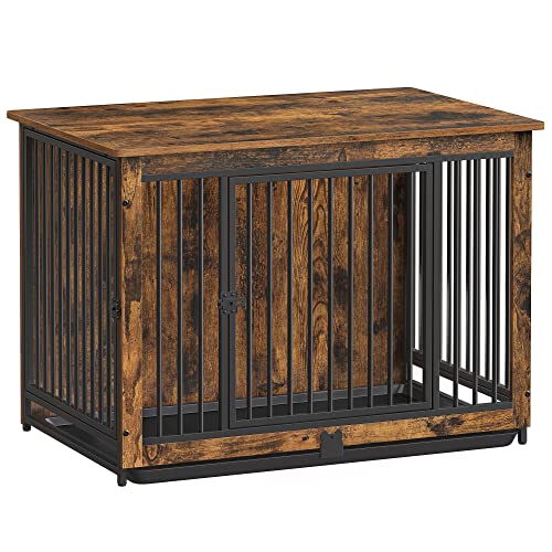 Feandrea 38 inch dog crate furniture front view