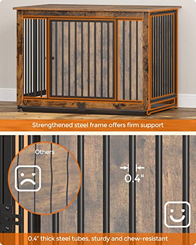 Internal view of the Feandrea dog crate