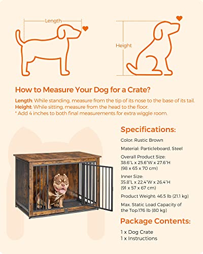 Detailed dimensions of the pet kennel