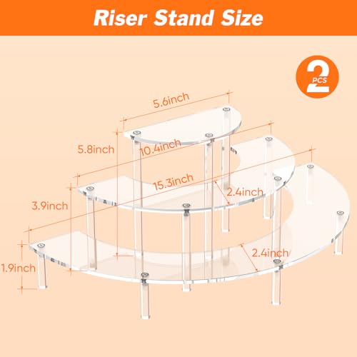 Clear acrylic cupcake stand tiers