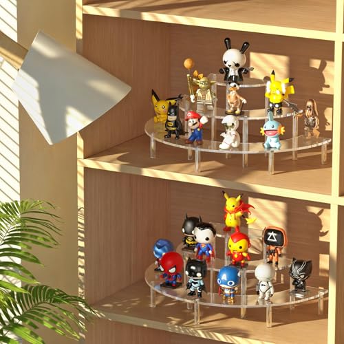 Duo pack of clear tiered acrylic stands