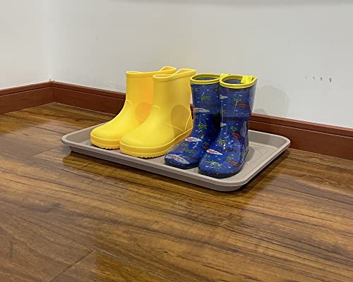 Boot tray under house plant