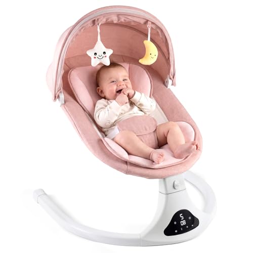 RIVIPLOU CR018 Pink baby swing front view