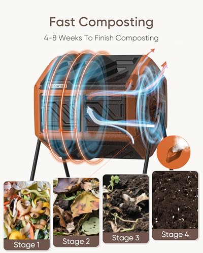 Compact footprint of the THE GROW'ING compost bin