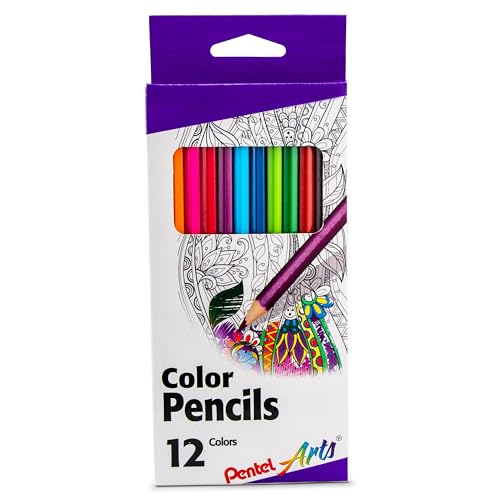 Pentel Arts Colored Pencils 12 count set packaging