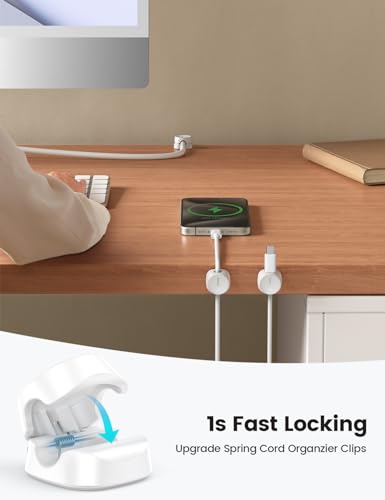 Close up of Lamicall spring-lock cable clip