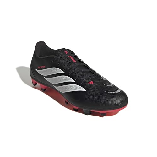 Adjustable lacing system on soccer shoe