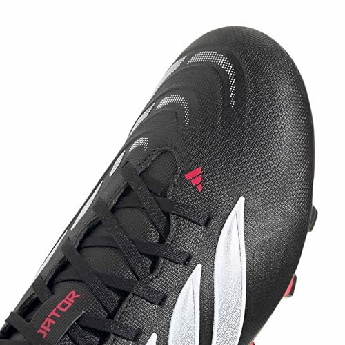 Rear view of Black/White/Lucid Red cleat