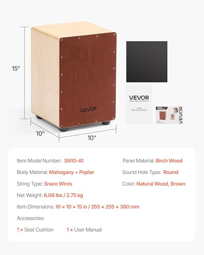 Compact cajon box musical instrument