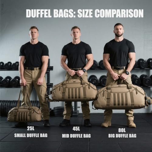 Miramrax duffle bag being worn as a backpack