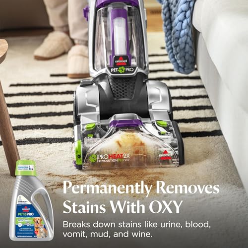 Back view of Bissell 2216 carpet cleaning solution instructions