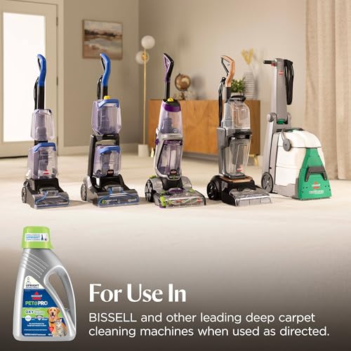 Side view of the 48oz Bissell cleaning solution container