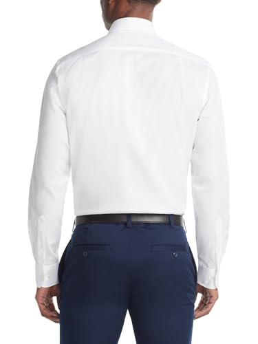 Close up of Tommy Hilfiger dress shirt collar and cuffs