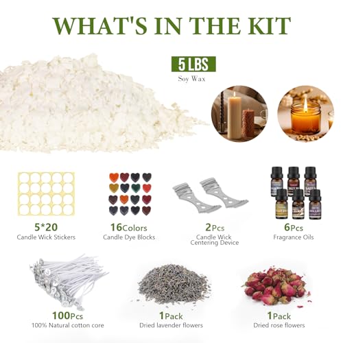 Soy wax flakes for candle making