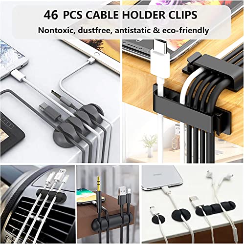 Four black wire organizer sleeves from N NOROCME