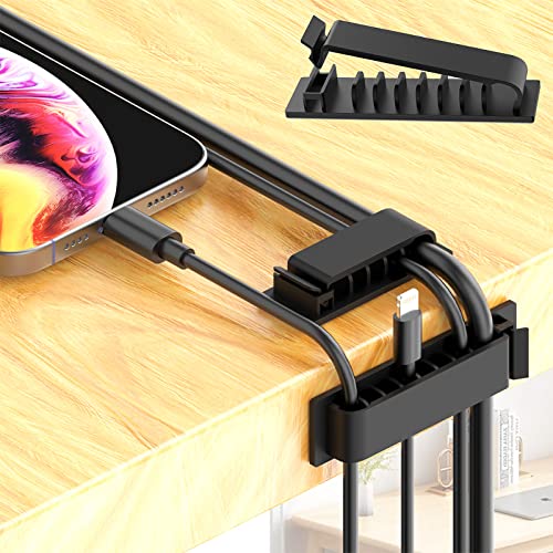 Assorted cable clips and cord holders included in the kit