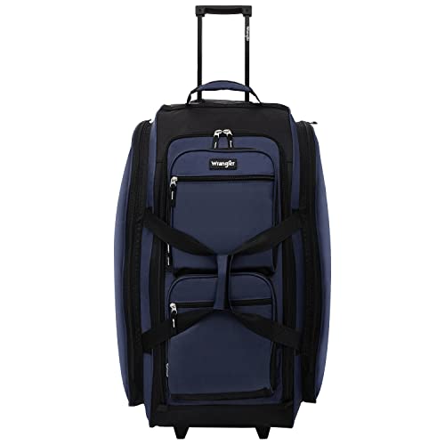 Heavy-duty blade wheels on Wrangler duffel