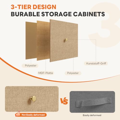 Dresser showing internal drawer organization