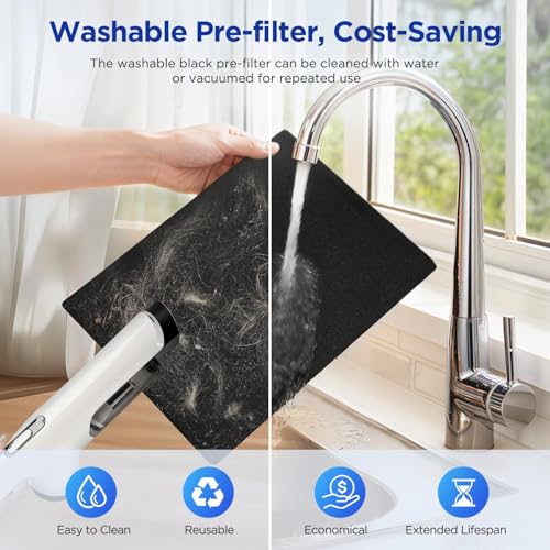 MOOKA purifier with 3-stage HEPA filter exposed