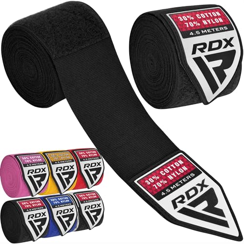 RDX Boxing Hand Wraps 4.5M black pair
