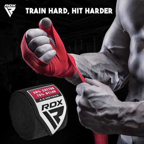 Flat layout of black RDX hand wraps
